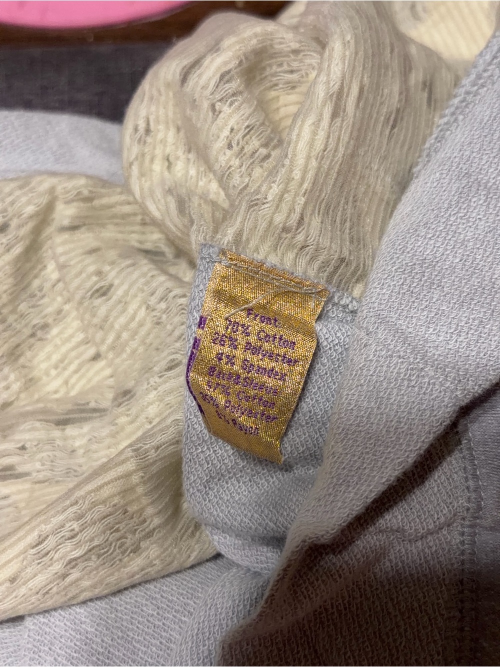 princess vera wang Cream Knit Crewneck Sweater